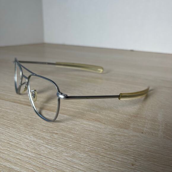 Vintage Randolph Engineering 5 1/2 Sunglasses Aviator Matte Chrome Metal 52-20 - Picture 3 of 9